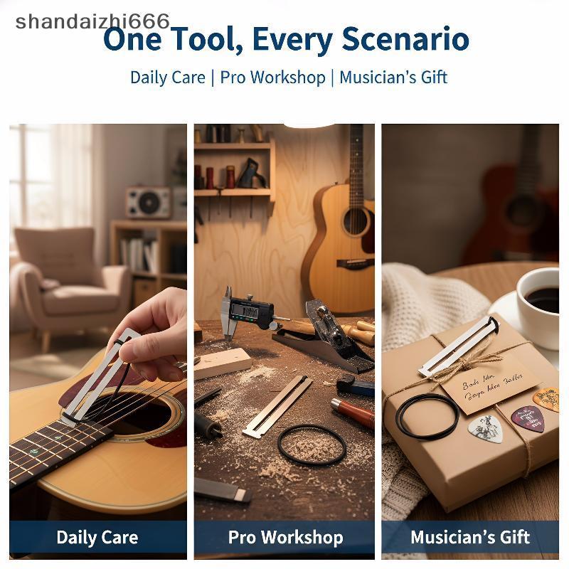 [SHA] 2 ชิ้นสแตนเลสกีตาร์ Fret Repairing Guard Fretboard Protector เครื่องมือสําหรับ Fret Maintenanc