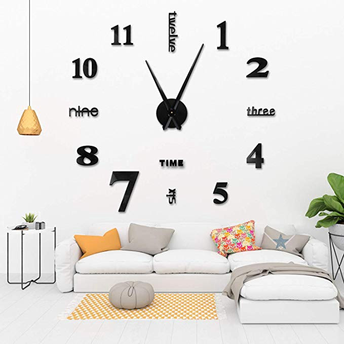 COZII สติกเกอร์นาฬิกาติดผนัง DIY แบบ 3มิติ ขนาดใหญ่