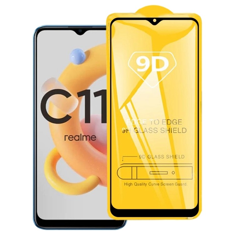 เตรียมจัดส่ง 9Dกาวเต็มหน้าจอฟิล์มกระจกนิรภัยสําหรับOPPO Realme C11 2021 สําหรับOPPO Realme C11 2021 