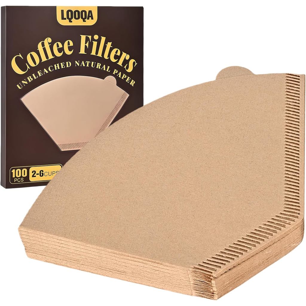 100รูน#2ConeCoffeeFilters,กระดาษฟอก,NoBlowout&Tear-Resistant,Compostable,Fits2-6CupMakers,Pour-Over&