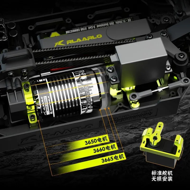 [RC] Rlaarlo XTSS10 ทรลพวงมาลัยโลหะเกียร์ที่นั่งอะไหล่อัพเกรด Terminator รถอลูมิเนียมวัสดุ R11162