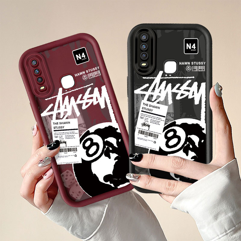 Doodle บิลเลียดยี่ห้อป้ายปกหลังปลอกสําหรับ VIVO Y17 Y15 Y12 Y12i Y3S 1901 1902 1904 Y7S S1 กันกระแทก