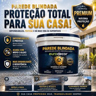 Super Tinta Emborrachada 3.6KG Ou 1KG Barreira Elástica Zero Infiltrações Parede Blindada