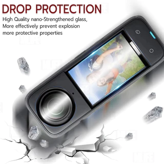 MLIFE - กระจกนิรภัย Insta360 X5 / X4 Air / X4 / X3 ฟิล์มกันรอย กระจกเลนส์กล้อง กันกระแทก แบบสุญญากาศ - Premium Curved