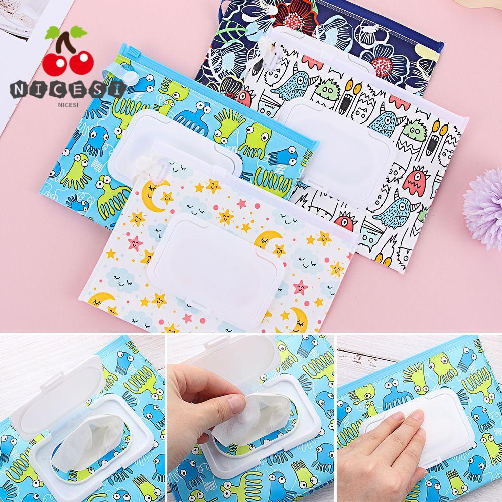 NICESI Wet Wipes Bag Portable Carrying Baby Product Tissue Box