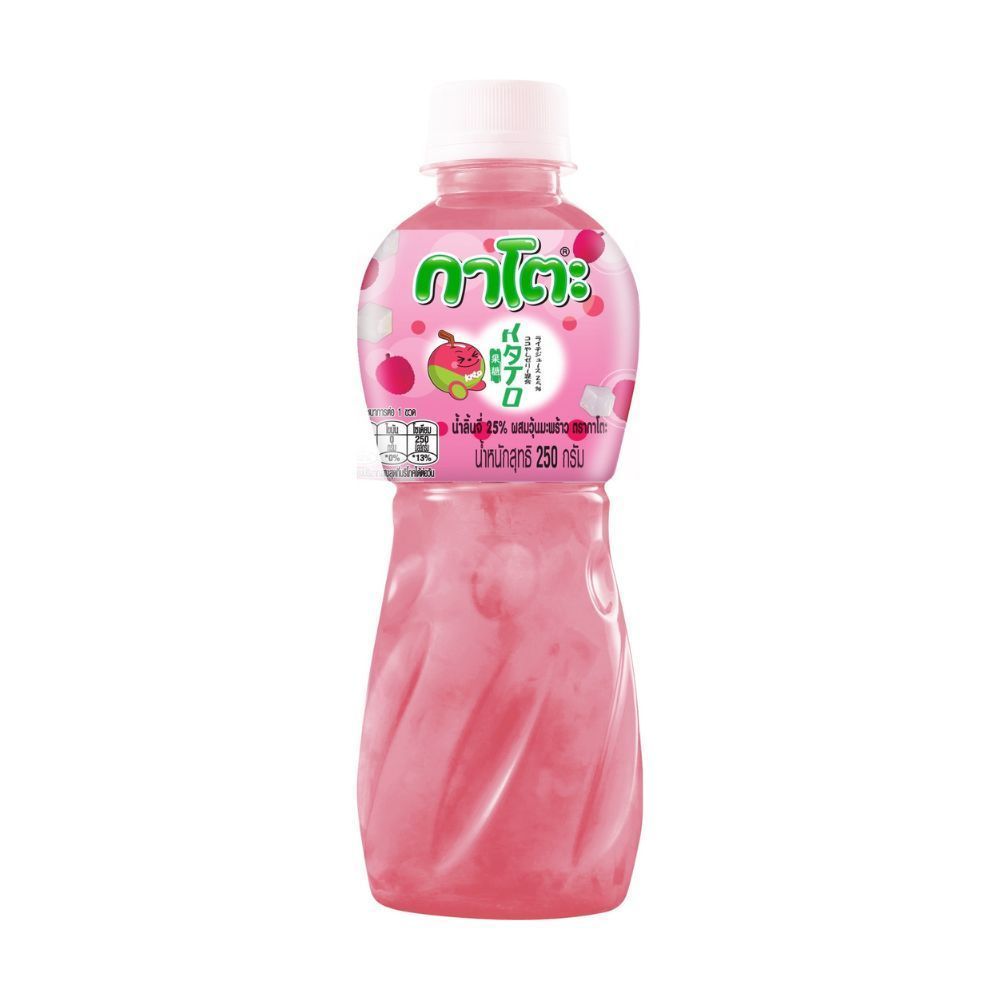[สินค้าส่งด่วน] กาโตะน้ำลิ้นจี่25% ผสมวุ้นมะพร้าว 250มล. KATO LYCHEE 25%+NATA DE COCO 250ML