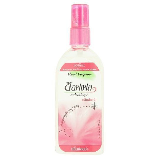 ซอฟเฟลสเปรย์กันยุงฟลอร่า ชมพู 80มล SOFFELL SPRAY MOSQUITO REPELLENT FLO 80
