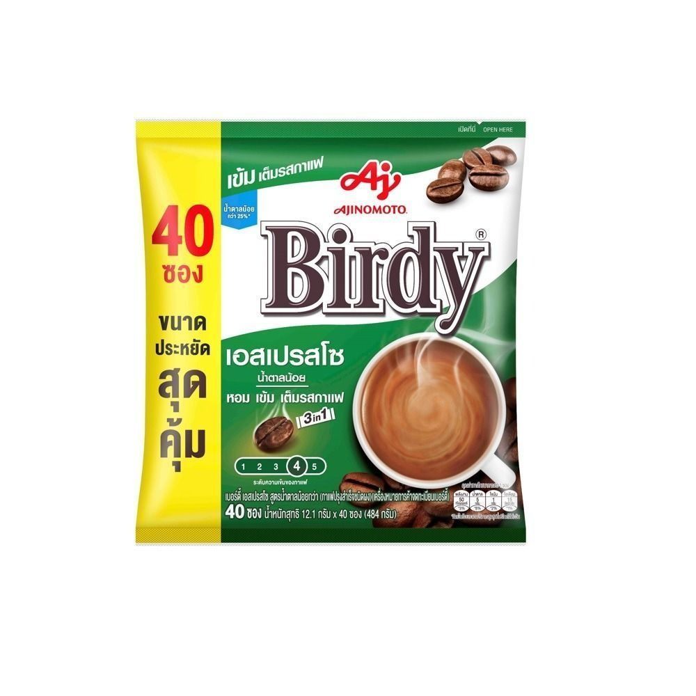 [สินค้าส่งด่วน] เบอร์ดี้ 3อิน1 เอสเปรสโซ 12.1ก. X 40ซ. BIRDY 3IN1 ESPRESSO 12.1G. X 40S. ราคาถูก Shopee Lazada