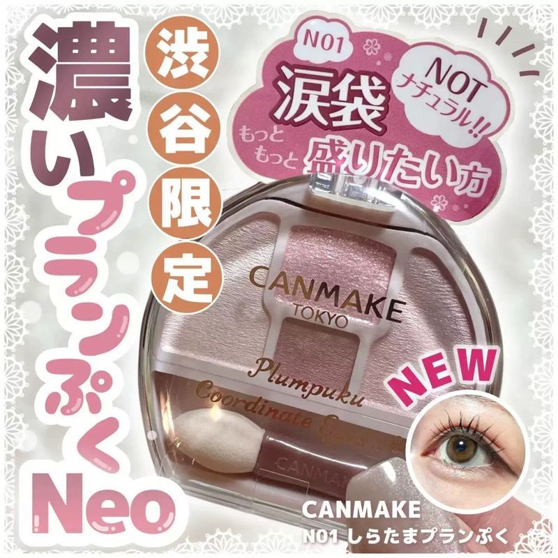 ญี่ปุ่น canmake Ida 2024 Autumn Winter Limited Lying Silkworm Four-Color Eyeshadow N01 Tear Bag Dedi