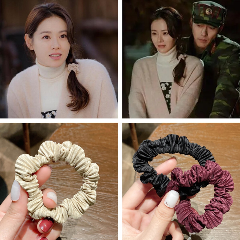 ยางมัดผมสีดำ ยางมัดผม กิ๊บหนีบผม แหวนจากละคร Crash Landing on Love แบบฉบับ Son Ye Jin และ Kong Hyo J