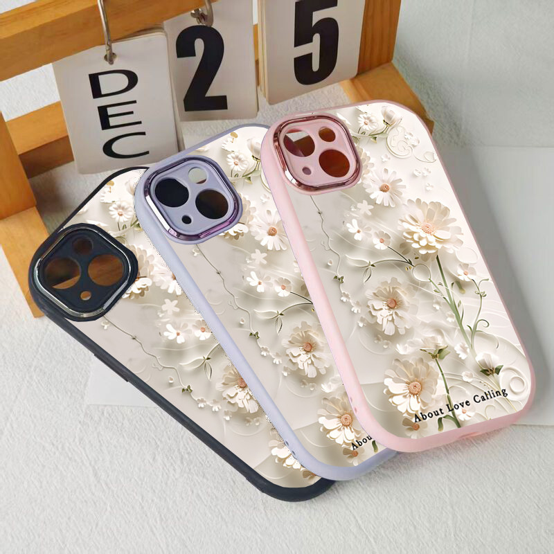 เกี่ยวกับ Love Calling iPhone 11/12/13/14/15/16/17 Pro Max White Confetti Case, Curved Edge, Premium