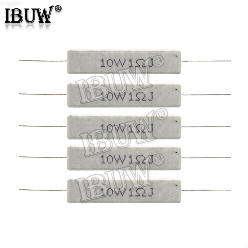 10PCS 10W ความต้านทานซีเมนต์ 0.1 ~ 10K โอห์ม 0.33R 1R 10R 100R 0.22 0.33 1 10 100 1K 10K โอห์มซีเมนต