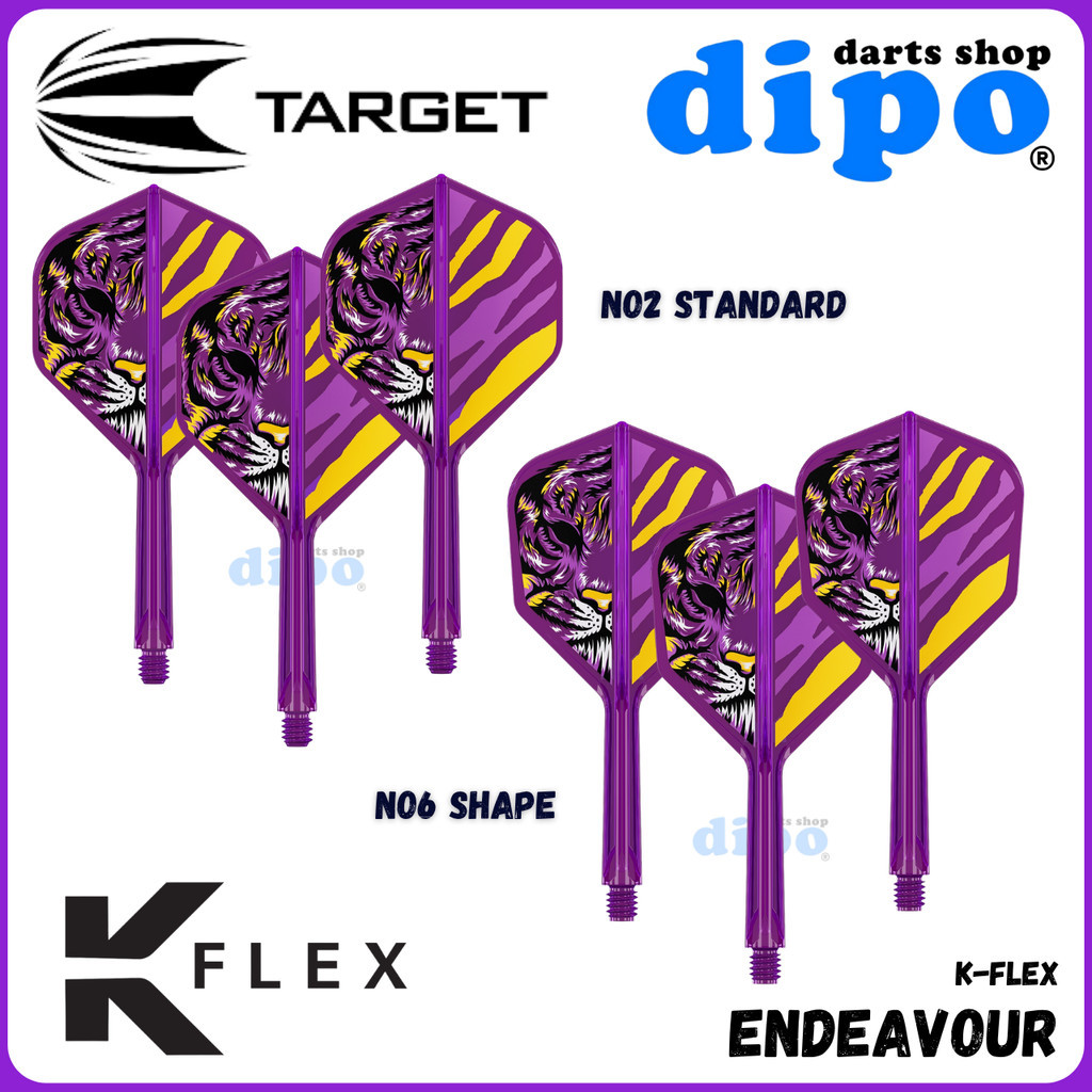 TARGET K-FLEX ENDEAVOUR  No.6 Shape / No.2 Standard Hard Material Darts Flight - TARGET Darts Flight