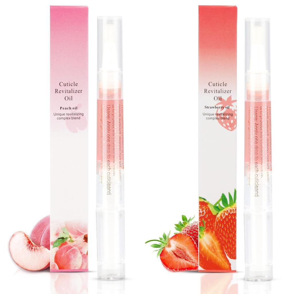 Meschett2PCSCuticleOilPensforNailCare,CuticleRevitalizerOilPenwithSoftBrush,CuticleOiltoAntiNailingC