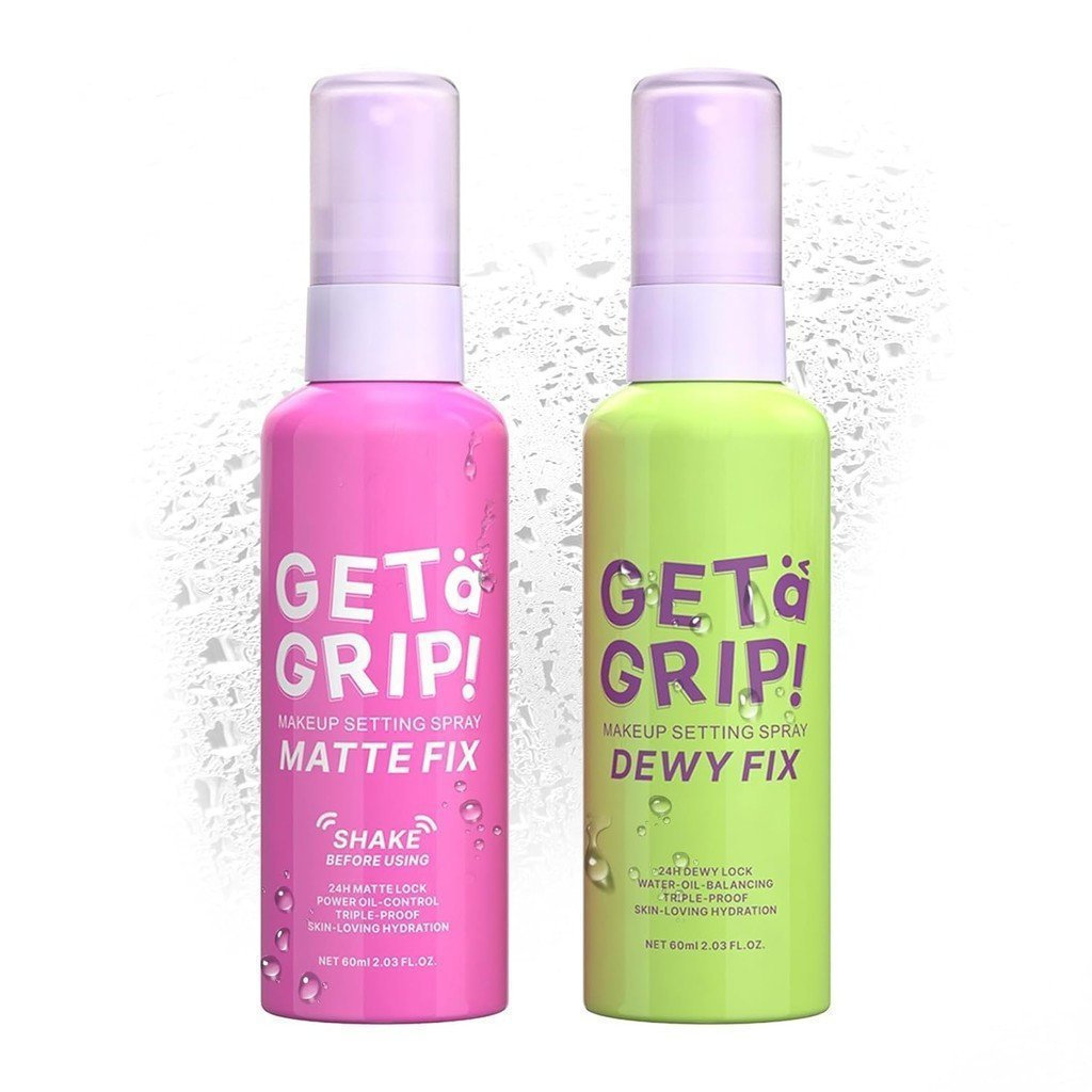 2PCS Dewy and Matte Setting Spray,Long-lasting Makeup Setting Spray for 12 HR Wear,Hydrating Oil Con