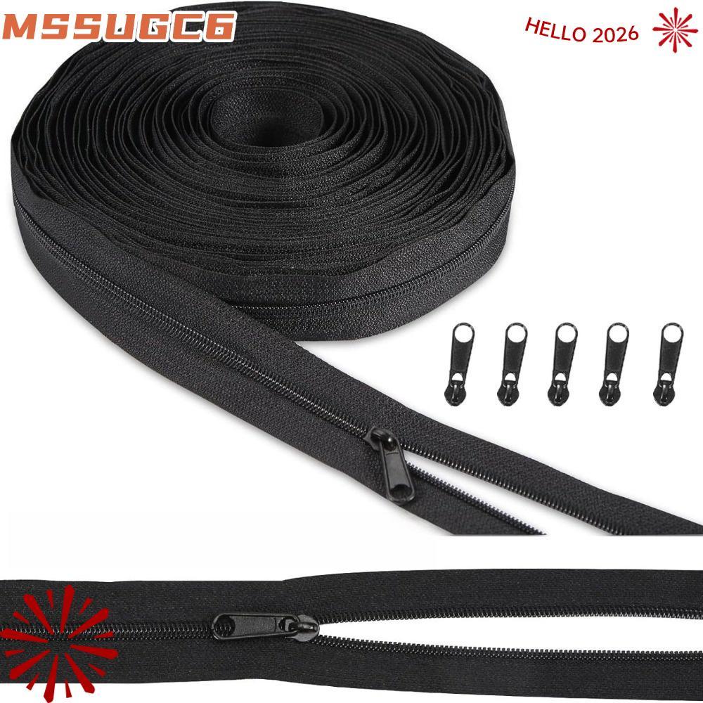 IMSSUG เทปซิปไนลอน, No.3 ซ่อมกระเป๋าซิปชุด, DIY Contrast สี 5 M ซิป 5 ซิป Puller แจ็คเก็ตซิปยาวอุปกรณ์เย็บผ้า