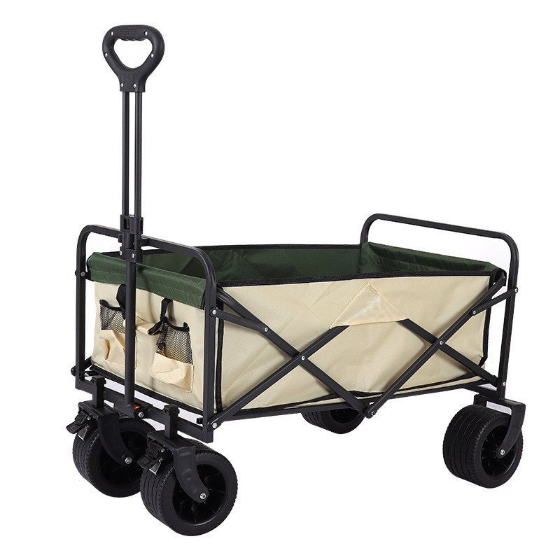 Outdoor Folding Camping Car Camping Cart Trolley Picnic Cart Portable Outing Camping Trolley Trailer