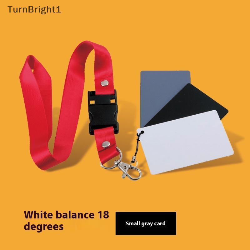 [TurnBright] 3 In1 Poet-Size Digital White Grey Balance Card 18% Grey Card With Ne Strap For Digital Photography Exposure Color (*^▽^*)
