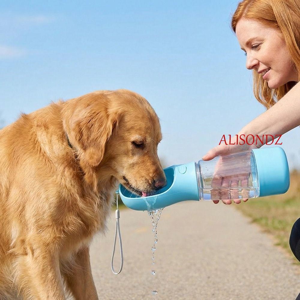 ALISONDZ Pet Outdoor Companion Cup, Leak Proof 3 in 1 Dog Food Dispenser, Travel Pet Cup Plastic Por