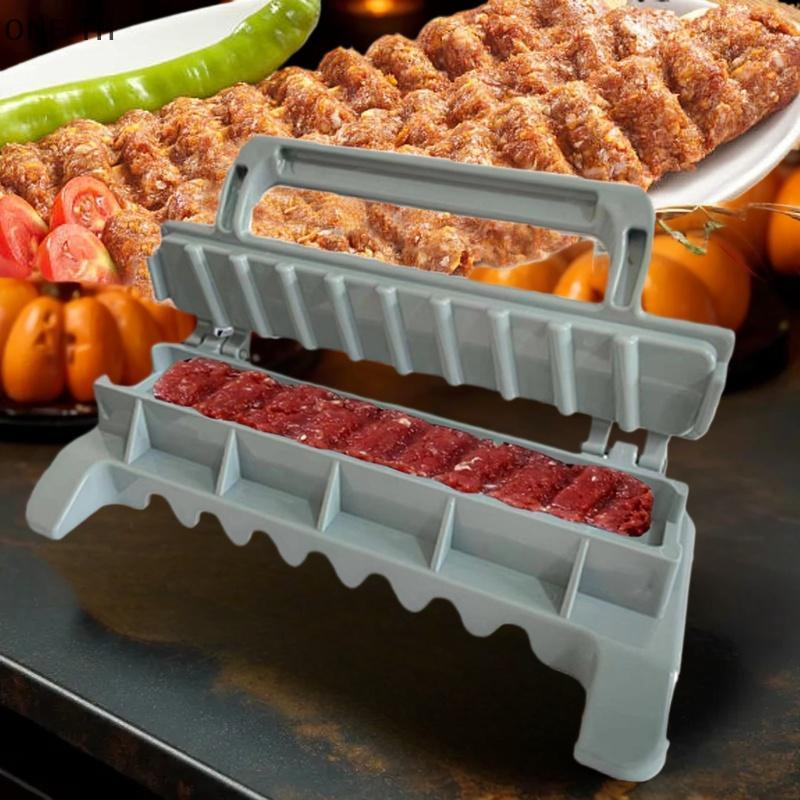 ONE-TH เดี่ยวแถว Kebab Maker Bbq เนื้อ Skewer เครื่อง Kebab Press Maker พลาสติก Bbq Skewer Maker Keb