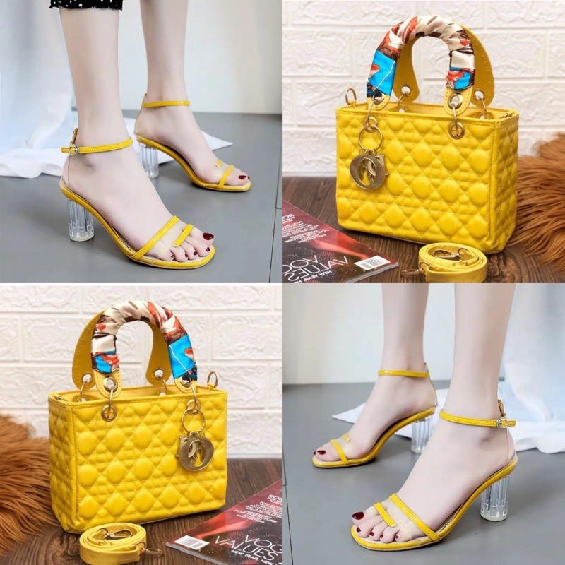 เอ้2 ! ชุด D "I"0"R Bags & Mica Glass Heels ความสูง 7 ซม. (ฟรี Scraft If Supplies)