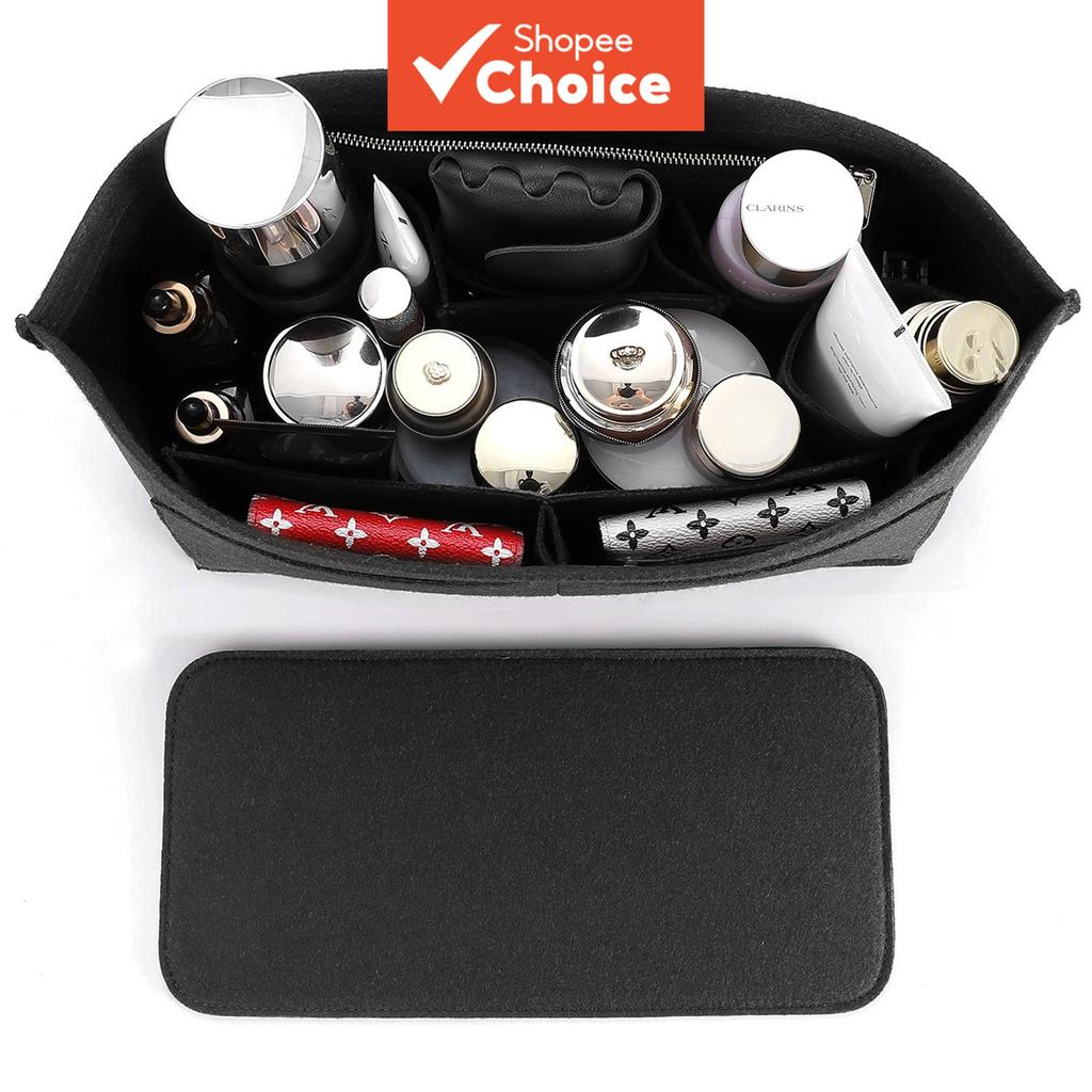 Felt Purse Organizer ใส่กระเป๋าถือและ Tote Bag Shaper พร้อมซิป 10 กระเป๋ากระเป๋าเดินทาง Organiser