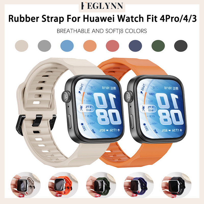 สายรัดกีฬาซิลิโคน for Huawei Watch Fit 5 4 3 / 5 Pro / 4 Pro อุปกรณ์เสริมวงซิลิโคนอ่อนและปรับได้ for Huawei Fit 3
