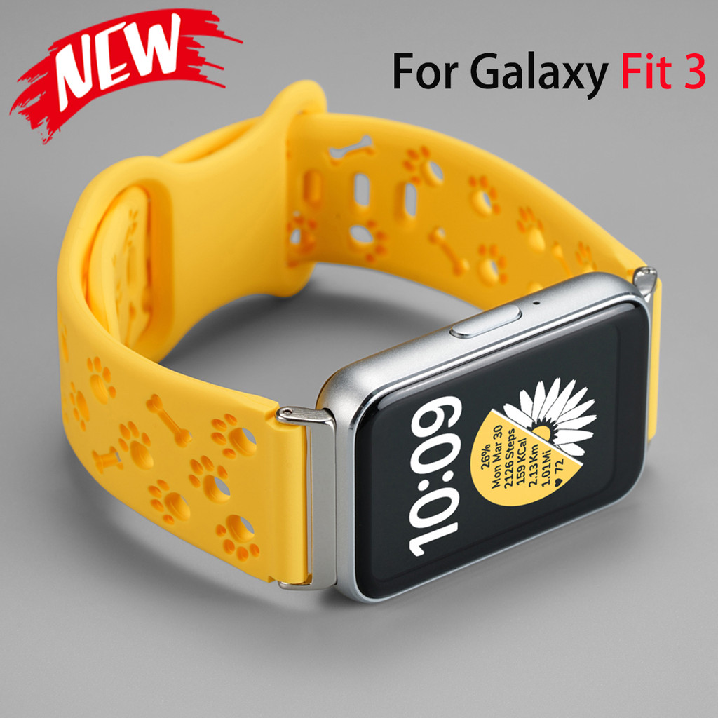 การ์ตูนน่ารักสายสําหรับ Samsung Galaxy Watch Fit 3 Breathable กีฬาสร้อยข้อมืออุปกรณ์เสริม