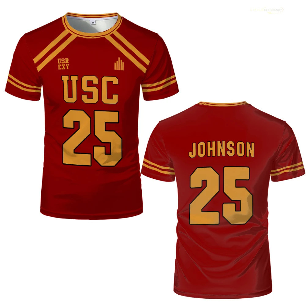 เสื้อยืดกีฬา USC Trojans คอสเพลย์และสวมใส่ประจำวัน เหมาะสำหรับเด็กผู้ชาย