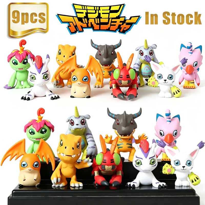9 ชิ้น/เซ็ตอะนิเมะ Digital Monster Digimon รูปของเล่น