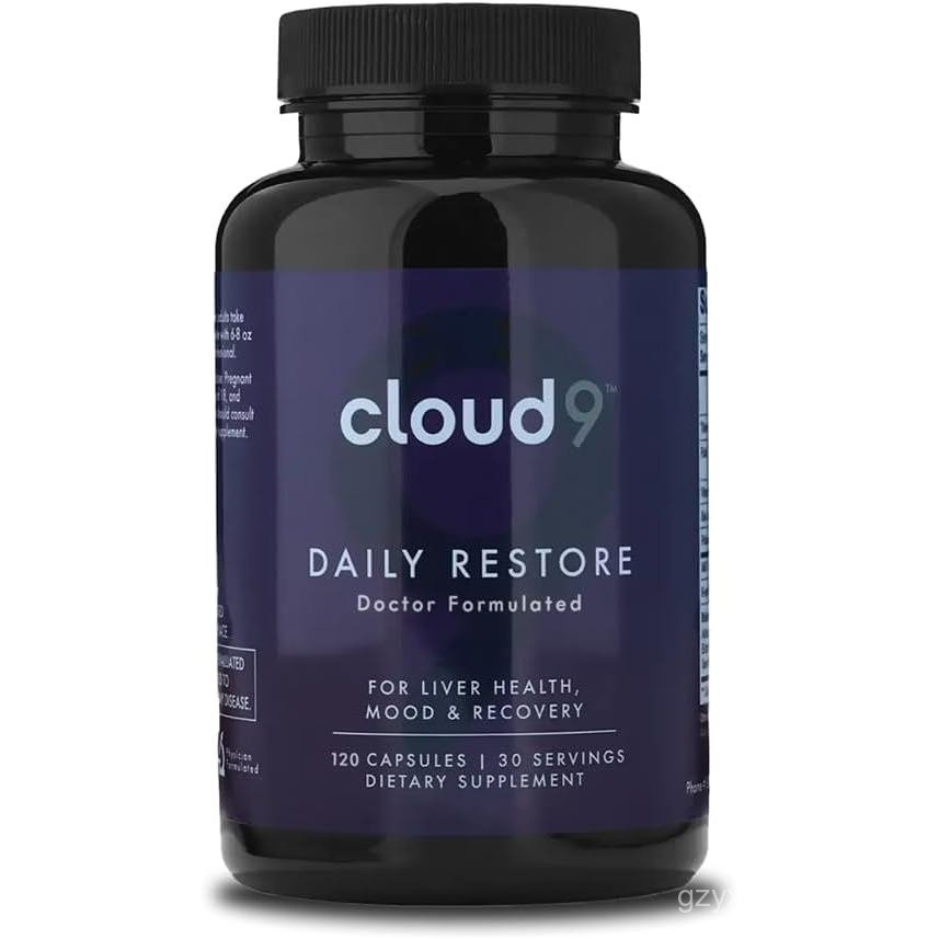 Cloud9 Daily Restore – อาหารเสริมตับดีท็อกซ์และการกู้คืนพร้อม Milk Thistle, NAC & B-Vitamins – Energ