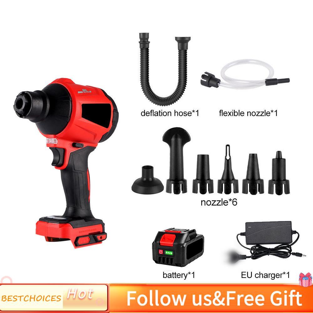 Bestchoices Bestchoices 21V เครื่องเป่าลมไร้สาย 2-in-1 เครื่องดูดฝุ่นแบบมือถือ 80000RPM มอเตอร์ไร้แป