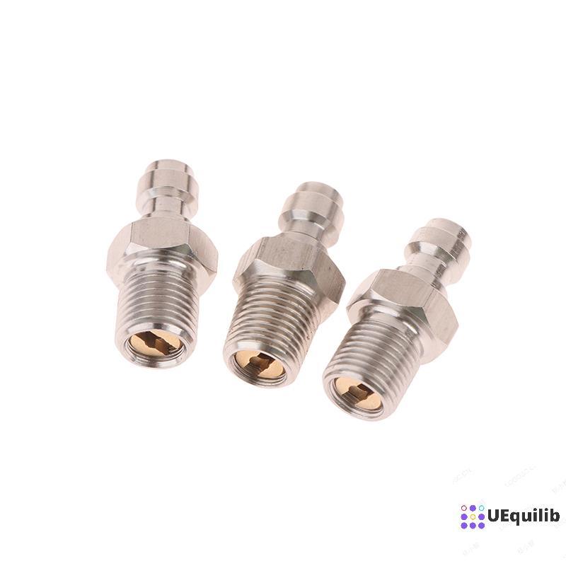 Uequilib ขั้วต่อชาย 8 มม.ชายเกลียว Qui Connect วาล์ว PCP บรรจุวาล์ว M10x1 1/8NPT 1/8BSPP สําหรับปั๊ม
