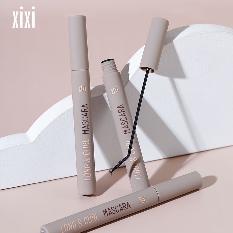 XIXI Long Curling Mascara กันน้ํา Non-Smudge Clear Roots กันน้ํา Sweatproof#XIXI纤长卷翘睫毛膏防水不晕染根根分明防水防汗