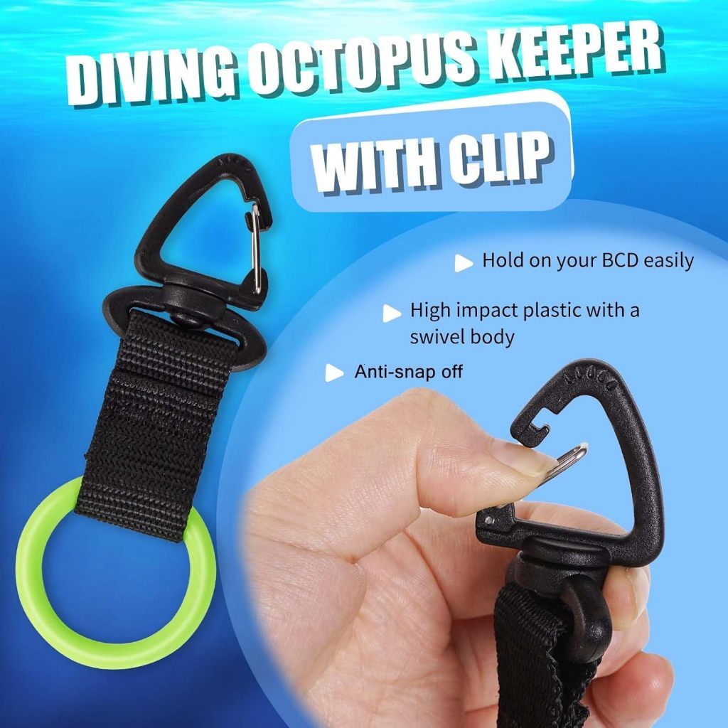 [สินค้าแนะนำ] Decathlon Scd Octopus Holder Buckle For Scuba Diving ตัวล็อคสายยึดออกโตปุสรุ่น Scd สำหรับการดำน้ำลึก