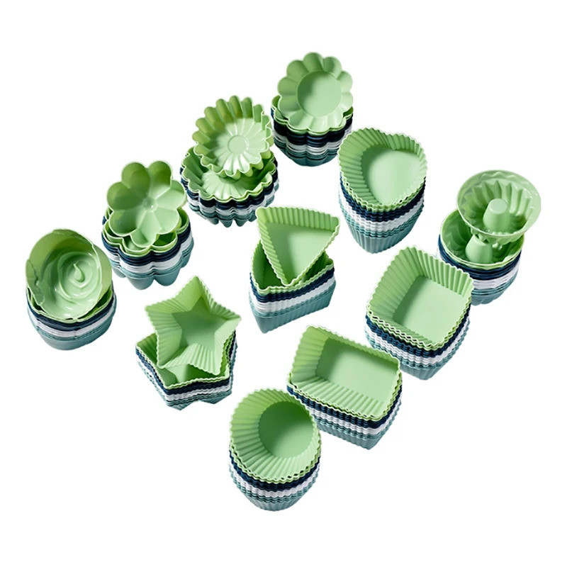 12 Pack Silicone Cupcake Baking Cups Reusable & Non-stick Muffin Cupcake Liners Holders Set Silicone