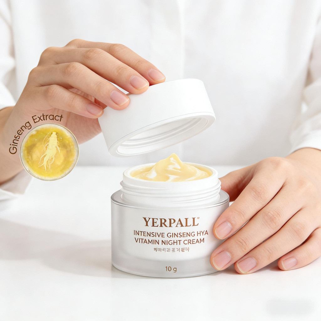 เติมเต็มคืน: YERPALL Ginseng Hya Vitamin Cream 10g