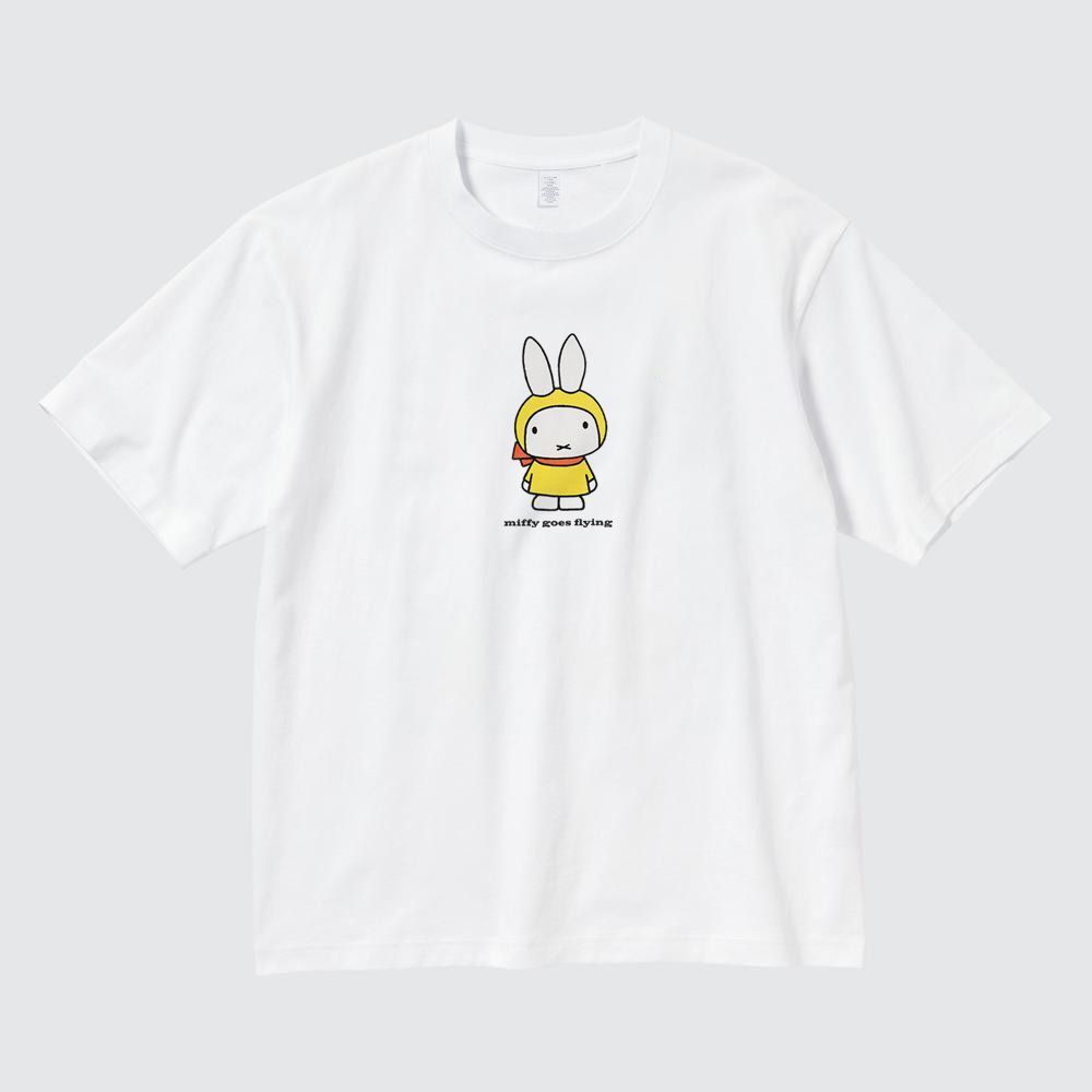 Pilot miffy Bunny miffy พิมพ์ฤดูร้อนคู่สวมใส่ผ้าฝ้ายแขนสั้นเสื้อยืดผู้ชายผู้หญิง