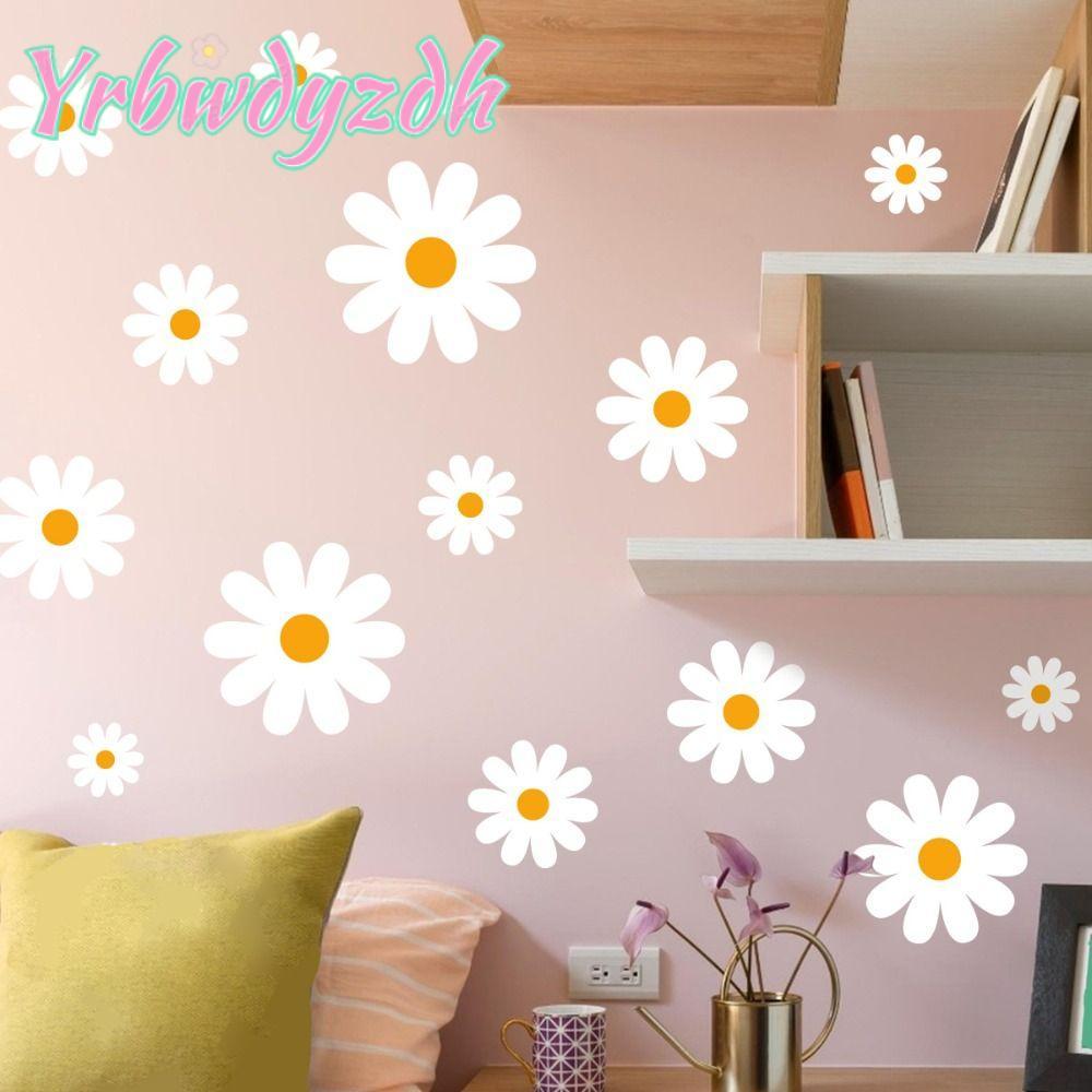 YRBWDYZDH สติ๊กเกอร์ติดผนัง ดอกไม้ DIY มีกาวในตัว 30x60 ซม. ตกแต่งห้องเด็ก สําหรับห้องนอน ห้องนั่งเล่น ตกแต่งบ้าน
