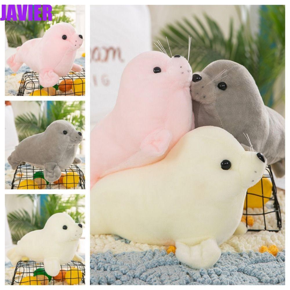 JAVIER Seal ตุ๊กตาตุ๊กตา, น่ารัก Fluffy Seal Plush ตุ๊กตาของเล่น,แฟชั่นน่ารัก Plushy Comfy Sea Lion 