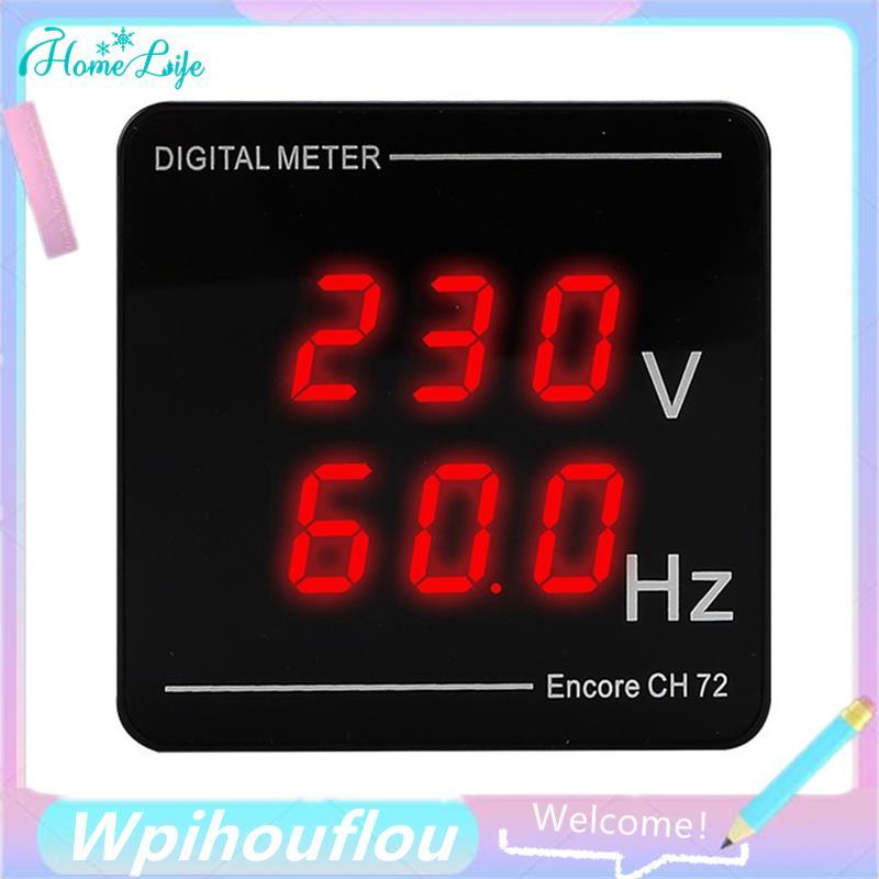 [HoME&life] Digital AC Voltmeter Frequency Meter Tester Gauge 50-500V 10.0-99.9hz จอแสดงผล LED Meter