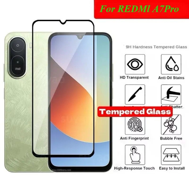 ฟิล์มเต็มจอ For Redmi A7Pro ฟิล์มกันกระแทก กระจกนิรภัยแบบใส HD ฟิล์มกันรอยด้านหน้าขอบดำ Tempered Glass พร้อมส่ง