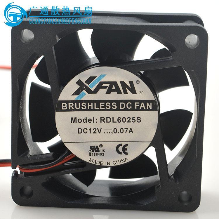 R RDL6025S Original Xinruilian XFAN 6025 12V 0.07 6 ซม.เงียบ Axial Cooling Fan
