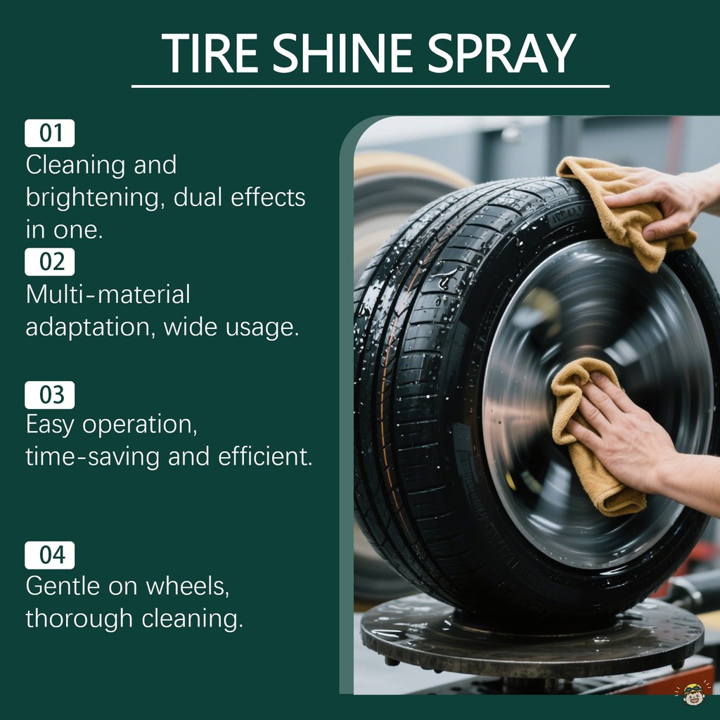 Tyre Shine Enhancer น้ํายาทําความสะอาดแบบพกพาสําหรับรถยนต์ Tyre Gloss Care