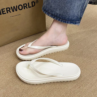 [ข้อเสนอพิเศษในร้านใหม่] เรียบง่ายแฟชั่นสีทึบ EVA สบาย Flip Flop ชายหาดกลางแจ้งสบาย ๆ ลื่นไถลรองเท้าแตะนุ่มสบายสวมใส่ทุกวัน