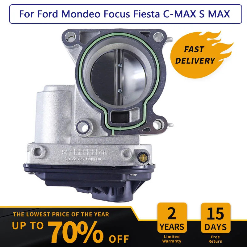 55 มม.คันเร่งสําหรับ Ford Focus 2 Fiesta ST150 MK 6 Mondeo Petrol 1.8 2.0 เครื่องยนต์ C-MAX วาล์วปีก