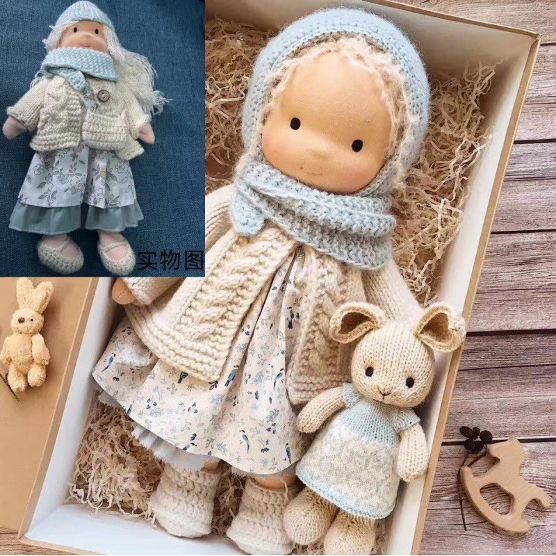 ผ้าฝ้าย Body Waldorf ตุ๊กตาตุ๊กตาศิลปิน Handmade Mini Dress Up ตุ๊กตา DIY Waldorf ตุ๊กตา C