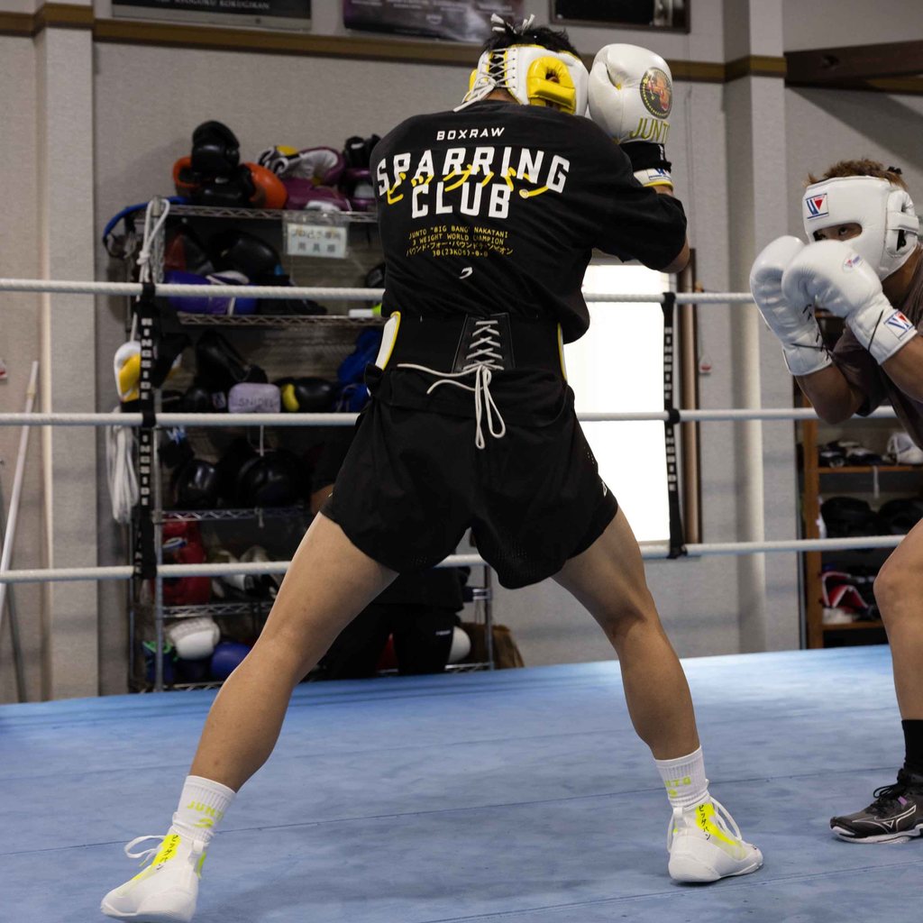 [BOXRAW] Nakani X Sparring Club แฟชั่นพิมพ์เสื้อยืดผู้ชายผ้าฝ้าย 100% หลวมสบายๆคุณภาพสูงแขนสั้น 0505