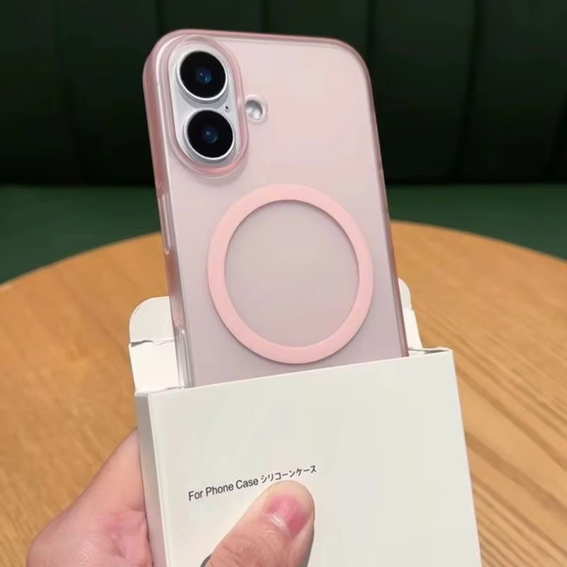 🚚COD🚚เคสแม่เหล็กแบบบางเฉียบสำหรับ for iPhone 17 16 15 14 13 12 11 Pro Max โปร่งแสง รองรับ วัสดุแข็ง PC