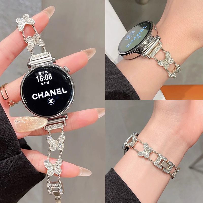 เหมาะสําหรับ Huawei gt6 สายนาฬิกา watch6 โลหะผีเสื้อเพชรสายคล้อง GT5/4 หรูหราพรีเมี่ยม Glory Huawei 